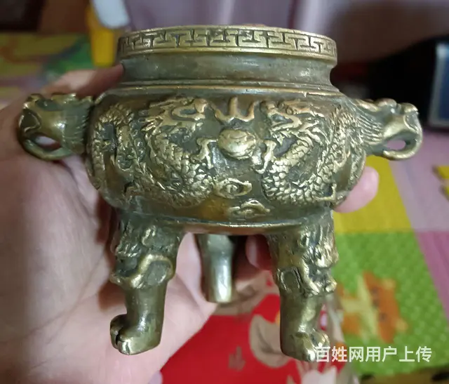 古董铜器黄铜香炉 - 图片 7