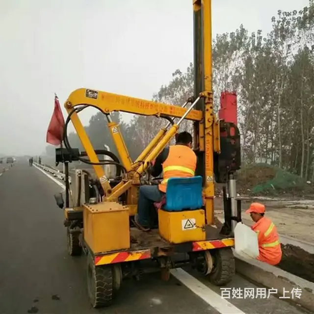 广东公路护栏打桩机 混凝土地面钻孔打拔一体打桩机 - 图片 2
