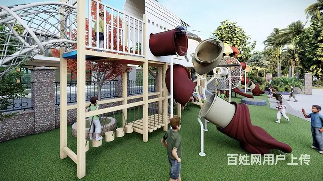 幼儿园木质组合滑梯 - 图片 4