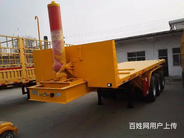 订做8米-9.5米平板后翻挂车 高强轻体 厂家直销 - 图片 11