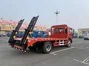 重汽豪沃G5X国六单桥150挖机平板拖车 全国送车上门
