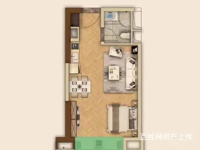 紫荆公园旁单价7888首付16万现房公寓 落地窗 民用水电 - 图片 7