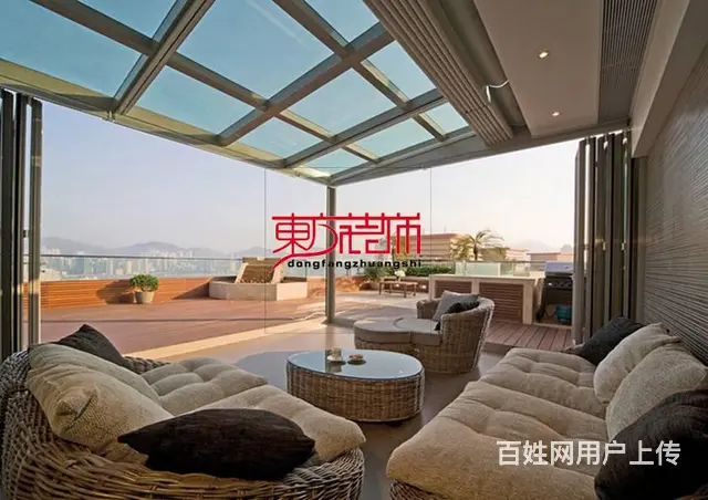 淄博阳光房玻璃房设计定制遮阳棚帘院子阳光房露台阳台 - 图片 7