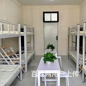 1双层铁床上下铺成人高低床学生员工宿舍公寓连体双层 - 图片 4