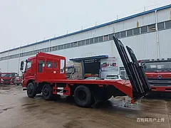三环昊龙前四后四挖掘机拖板车 钩机平板拖车 来电有优惠