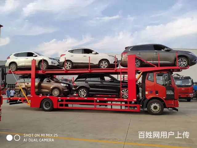 新规东风解放五位车辆运输车中置轴轿运车多少钱一辆 - 图片 5