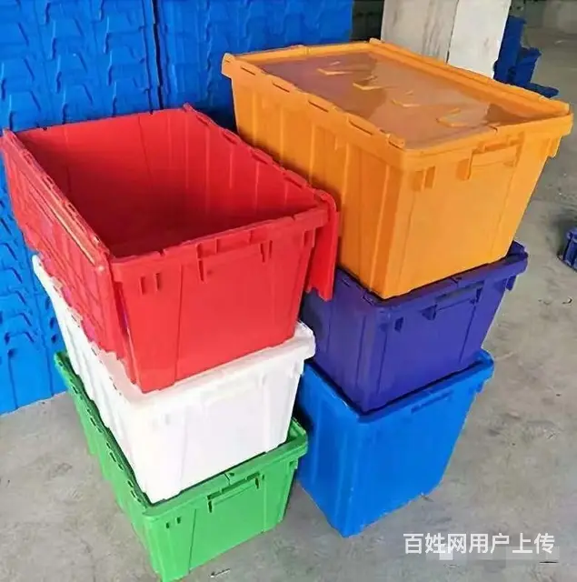 沈阳塑料箱错位箱周转塑料筐卡板箱斜插箱EU箱折叠筐 - 图片 2