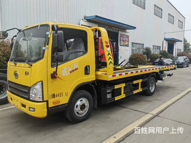 程力解放一拖二蓝牌清障车 平板清障车价格 - 图片 9