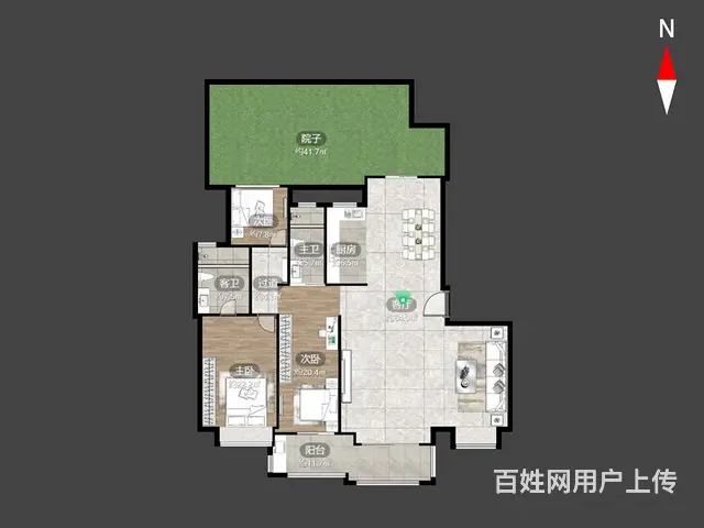 龙湖龙誉城四期 4室2厅 毛坯 - 图片 8