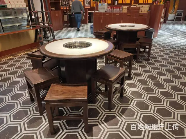 【餐饮系列】火锅店桌台 方桌圆桌 卡座沙发定做 - 图片 2