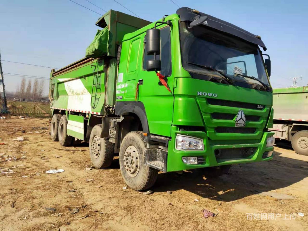 6.5米大箱二手豪沃渣土车出售380马力重汽发动机