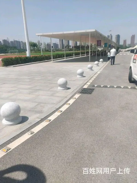 天然花岗岩路障圆柱墩子石柱广场大理石防撞隔离挡车柱 - 图片 3