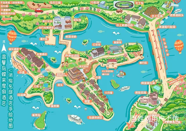 杭州手绘地图语音导航小程序智慧文旅宣传设计制作 - 图片 3