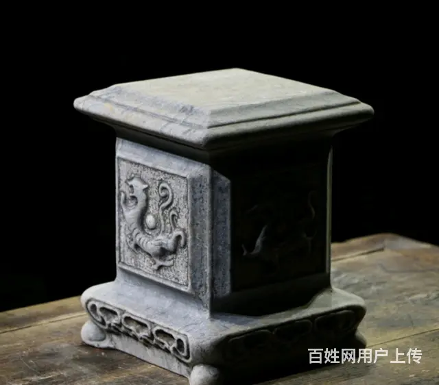 四方石座#中式仿古石雕 - 图片 2