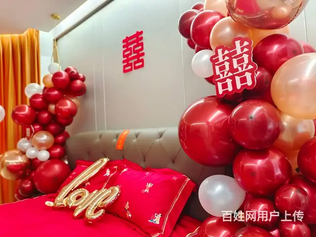 揭阳 普宁婚房布置 气球拱门 订婚宴布置场地 - 图片 3
