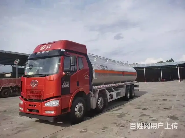 新车二手价解放前四后八满载21吨油罐车 - 图片 1