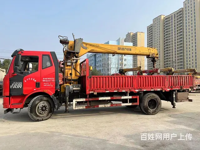 二手解放8吨随车吊 19年精品车况包提档便宜卖 - 图片 1
