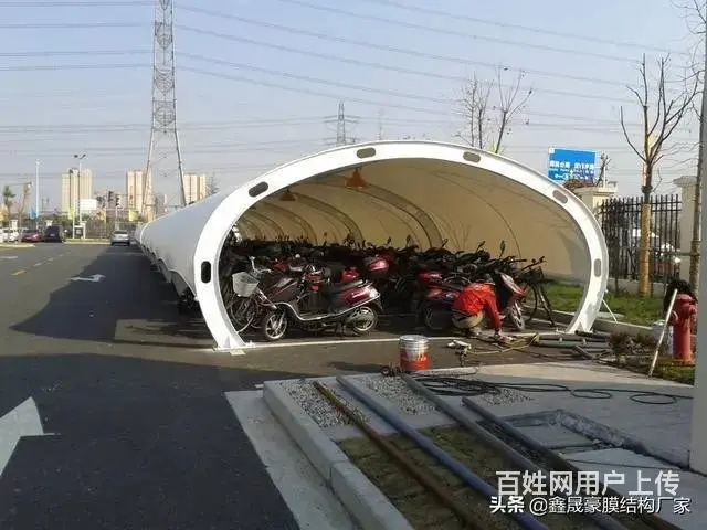 山西膜结构车棚小区车棚雨棚景观棚 - 图片 3