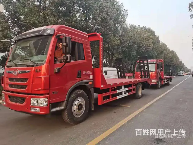 济宁挖机解放拖板车 锡柴180拖150挖机平板车可分期 - 图片 2