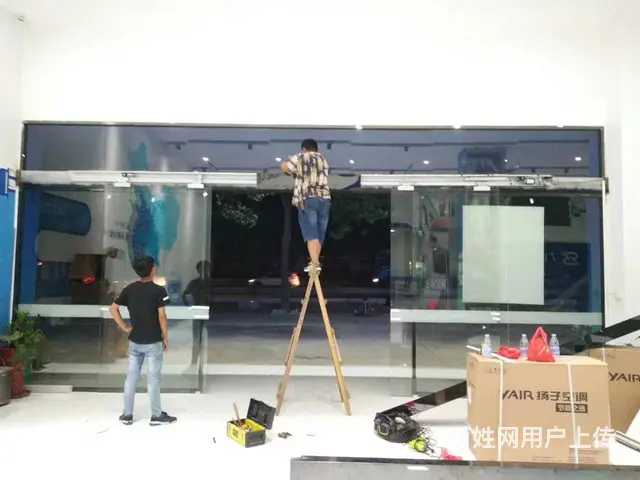 泉州自动感应门安装维修/双开红外自动感应玻璃门 - 图片 3