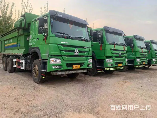 转让4台18年豪沃环保绿后八轮自卸车，货箱5米8 - 图片 2