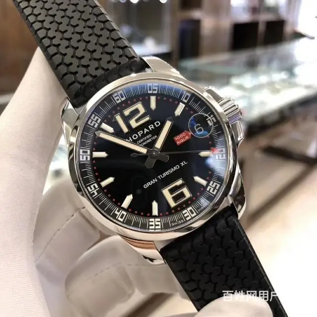 二手手表萧邦经典赛车系列，95新单表，表径44mm，精钢材质 - 图片