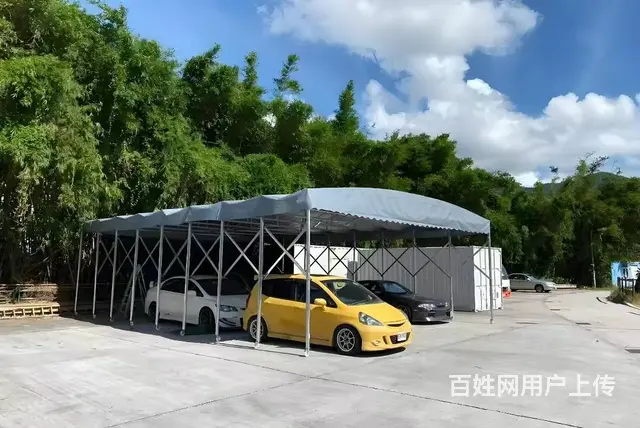 移动式推拉雨棚活动伞伸缩厂房雨篷户外排挡汽车遮阳大 - 图片 1