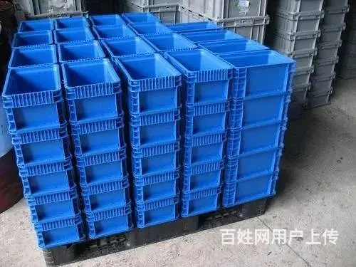 二手折叠筐美团筐双色错位筐二手周转箱斜插箱保温箱 - 图片 1