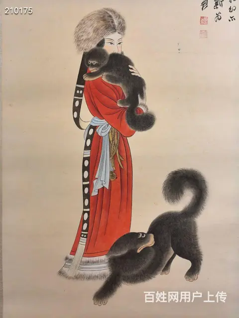 张大千   仕女图   立轴  画心尺寸：133 - 图片 3