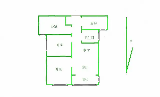 建业  府二期中间楼层，3室两厅1卫97平满二年， - 图片 9