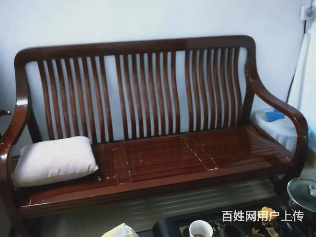 转让8成新的实木沙发 - 图片
