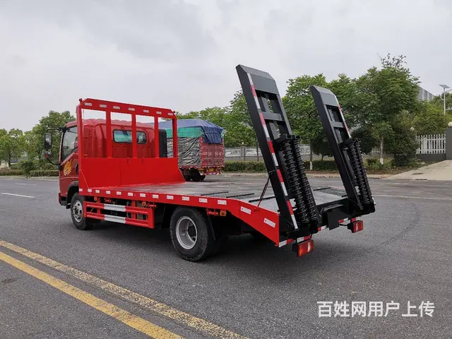 重汽豪曼平板车价格 拖小型挖掘机叉车收割机运输车 - 图片 5