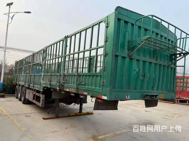 出售二手山东富源高低板对开门花蓝半挂车13米长2 - 图片 7