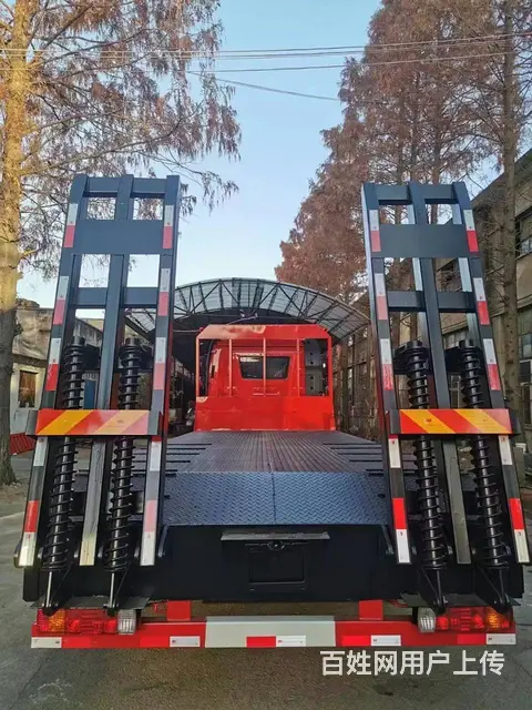 后八轮25吨挖机平板拖车 后双桥挖机拖板车 特价 - 图片 2