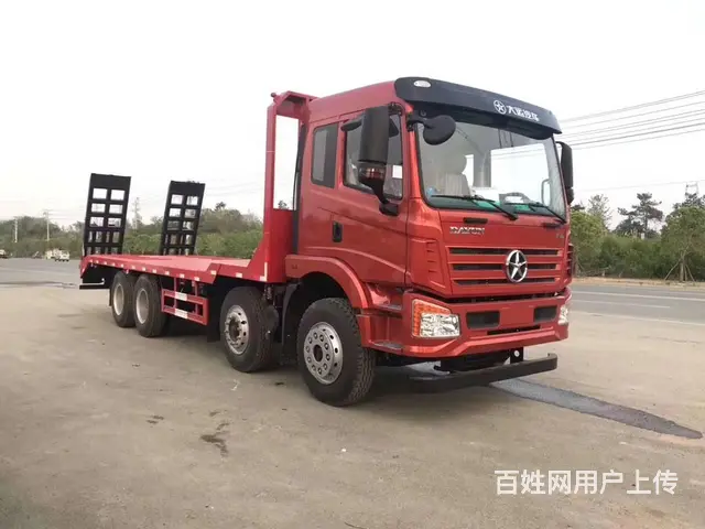 解放前四后八挖机平板车35吨挖掘机四桥平板拖车 - 图片 11