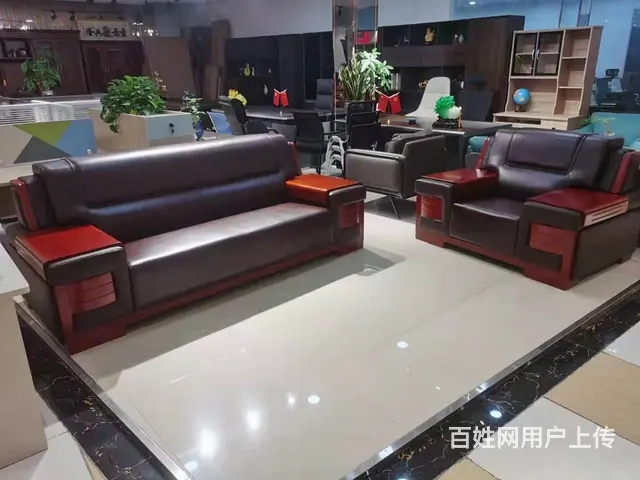 办公沙发办公室茶几组合单人白色布艺现代商务会议室 - 图片 8