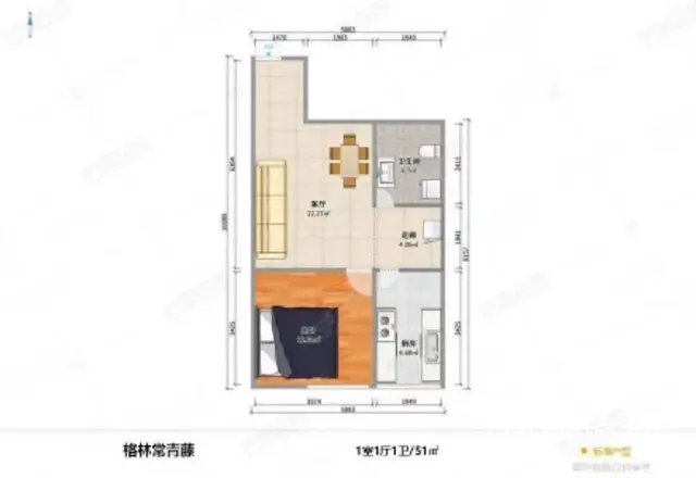 格林常青藤(皇姑) 普通住宅1厅 中等装修 - 图片 4