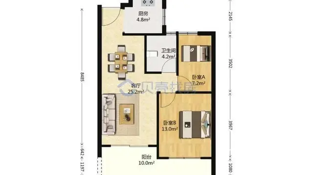 建滔裕景园 普通住宅2厅 精装修 - 图片 7