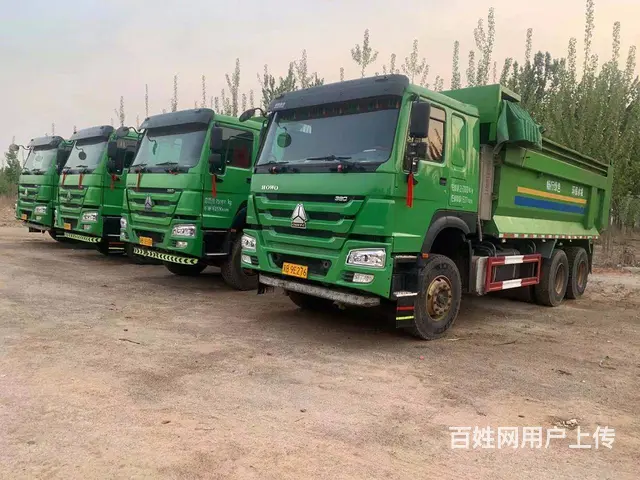 转让4台18年豪沃环保绿后八轮自卸车，货箱5米8 - 图片 1