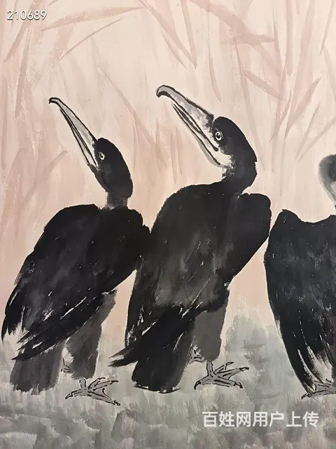 徐悲鸿   鸬鹚图（纯手绘） 立轴  画心尺寸 6 - 图片 4