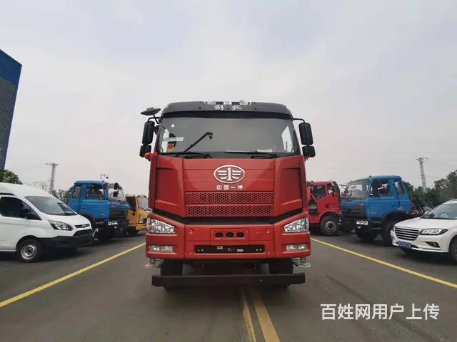 解放前四后八平板车 拉大型挖机压路机工程机械运输车 - 图片 7