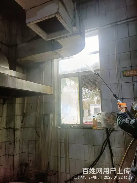 昆山开发区工厂食堂脱排烟罩清洗净化器清洗 - 图片 1