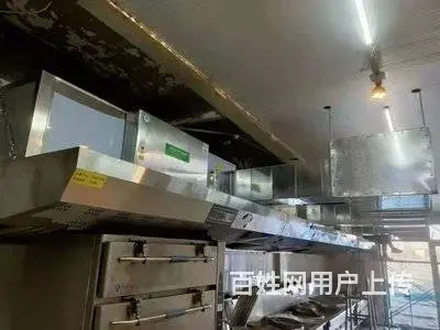 昆山开发区学校单位食堂油烟机清洗，油烟管道清洗 - 图片 2