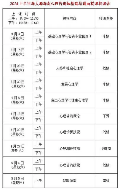 海南心理咨询师开课啦！ - 图片 1