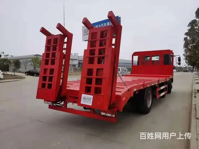 国六三轴平板车 拉15吨挖机不超重钩机拖车 现车 - 图片 12