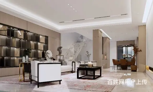新中式风格560平米别墅装修案例 - 图片 2