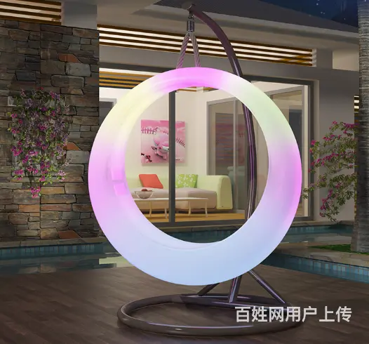 发光秋千 创意互动装置 开业开盘暖场活动 商业景区 - 图片 1