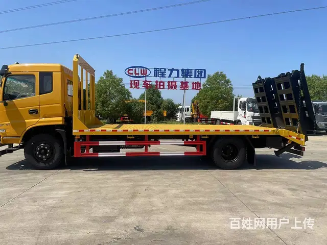 爆款东风D17H平板车 拖150挖机拖板车现车送车 - 图片 5